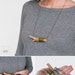 Wooden Necklace Eco Friendly · jewelry crochet & wood · green tones · Organic form jewelry . Nature inspired. Original.