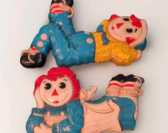 VTG 1977 Rtagdy Ann und Andy Wandbehang Bobbs Merrill Co. 12 "Kinderzimmer Spielen