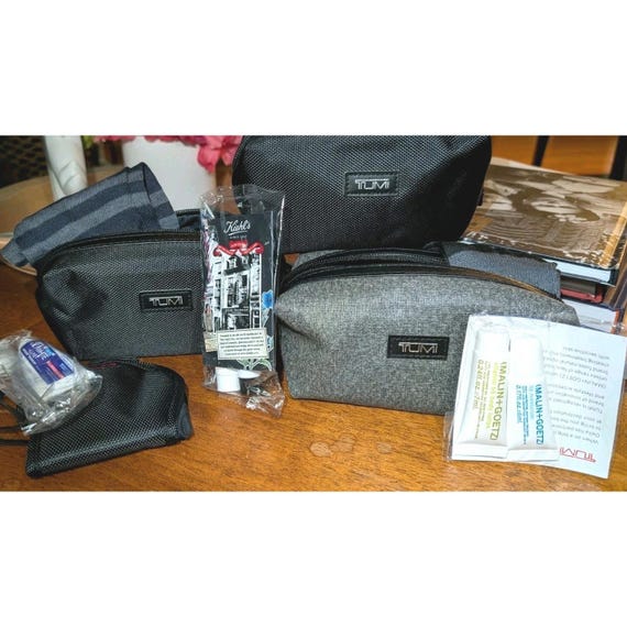 Tumi for Delta Airlines Amenity Kits Lot 3 Unused Kiehls Malin Goetz Travel Bags View 4