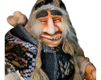 Vtg NWT Peru Andes Textile Man Brings Health Love Riches Handcrafted Alpaca RARE