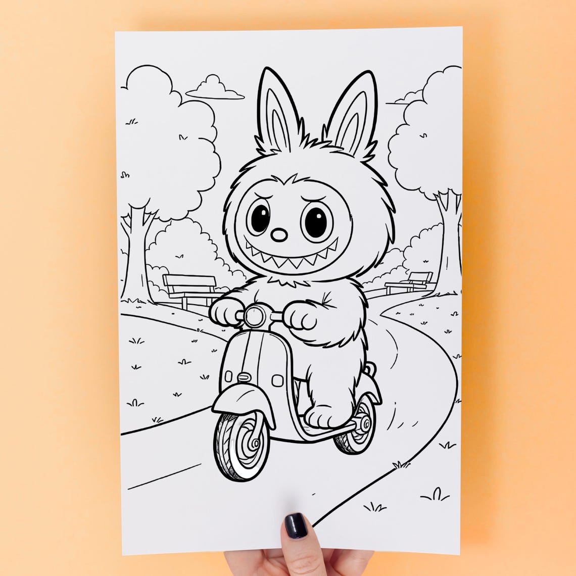 Labubu Coloring Pages Digital Download, 20 Fun Printable Art Therapy ...