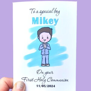 Tarjeta de comunión personalizada, primera comunión, personalizada, comunión, primera comunión, niño, niños