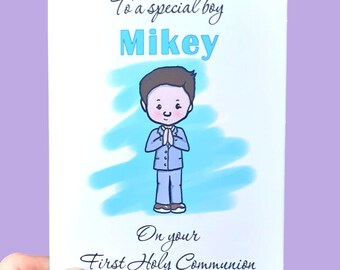 Custom communion card , first holy communion, personalised, communion, holy communion, boy, boys