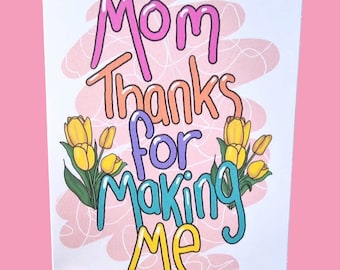 Funny mothers day card, mothers day, mother, mom, mommy, card, mothering sunday