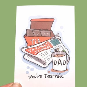 Tolle Karte für Papa, Tee, Bauer, Vatertag, Vater Geburtstag, lustige Karte