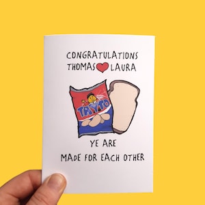 Cartão de casamento personalizado Tayto - Noivado personalizado, parabéns, cartão de noivado tayto, tayto, cartão de felicitações irlandês engraçado, casamento engraçado