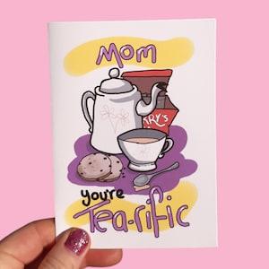 Tè, biglietto per la festa della mamma, fantastico, mamma, mamma irlandese