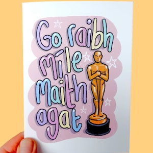 Vá raibh míle maith agat, obrigado, personalizado, cartão de agradecimento, cartão de agradecimento irlandês, cartão irlandês