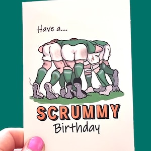 Carte d'anniversaire amusante, RUGBY, carte d'anniversaire, carte pour elle, irfu