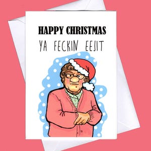 Tarjeta de Navidad de la Sra. Brown, Sra. Brown, Tarjetas de Navidad divertidas, tarjeta de Navidad divertida, Navidad divertida, tarjeta de Navidad, tarjetas de Navidad, irlandés