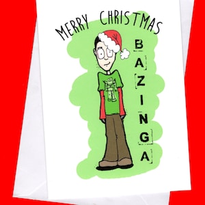 Sheldon Cooper Natale, sheldon, Bazinga, divertente biglietto di Natale, big bang theory, biglietto di Natale, geek christmas, Big bang, natale, biglietto