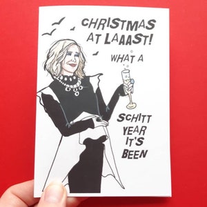Natale Schitt, biglietto di Natale ispirato a Schitts Creek, biglietto di Natale, Moira Rose, anti Natale, Natale, Schitts Creek