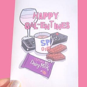 Biglietto di San Valentino per amicizia, San Valentino, San Valentino, Galentine, amici, biglietto di ringraziamento, amici, biglietti