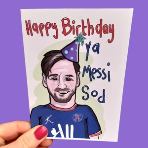 Lionel Messi, messi, cartão de aniversário, cartão de futebol, paris saint germain, aniversário, cartão