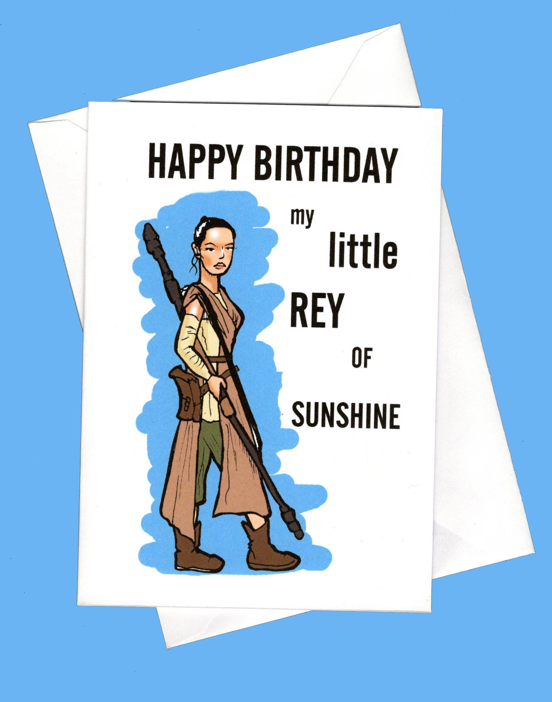 Happy Birthday My Little Rey/ray of Sunshine Starwars - Etsy Israel