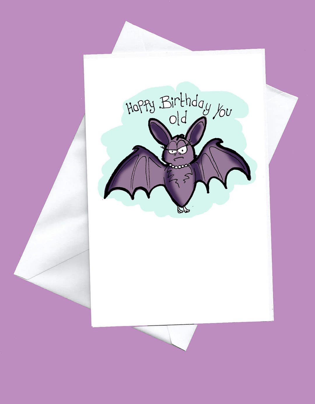 Happy Birthday You Old Bat, Birthday Card, Funny Greeting Cards, Funny