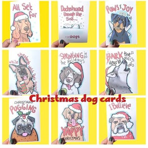 Carte de Noël chien, carte de Noël drôle, carte de Noël chien, chien, cartes de Noël, cartes pour propriétaires de chiens