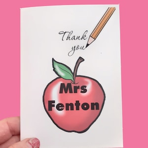cartão de professor personalizado, obrigado, professor, cartão de professor