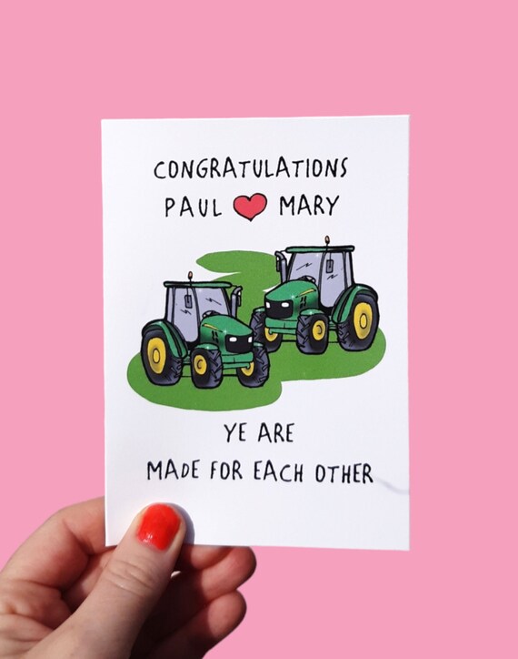 Valentinstagskarte Mit Traktor-Motiv – 'I Love You More Than Tractors' – Inkl. Umschlag