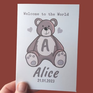 Cartão de bebê personalizado, cartão de bebê personalizado, novo bebê, cartão de bebê, bebê
