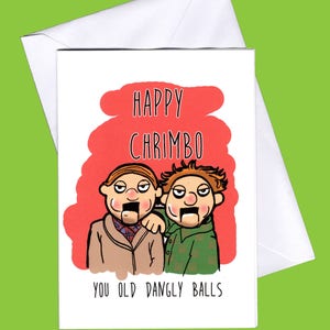 Carte de Noël drôle, podge n rodge, carte drôle, carte de joyeux Noël, carte de Noël, carte drôle, Noël irlandais, drôle, vacances drôles