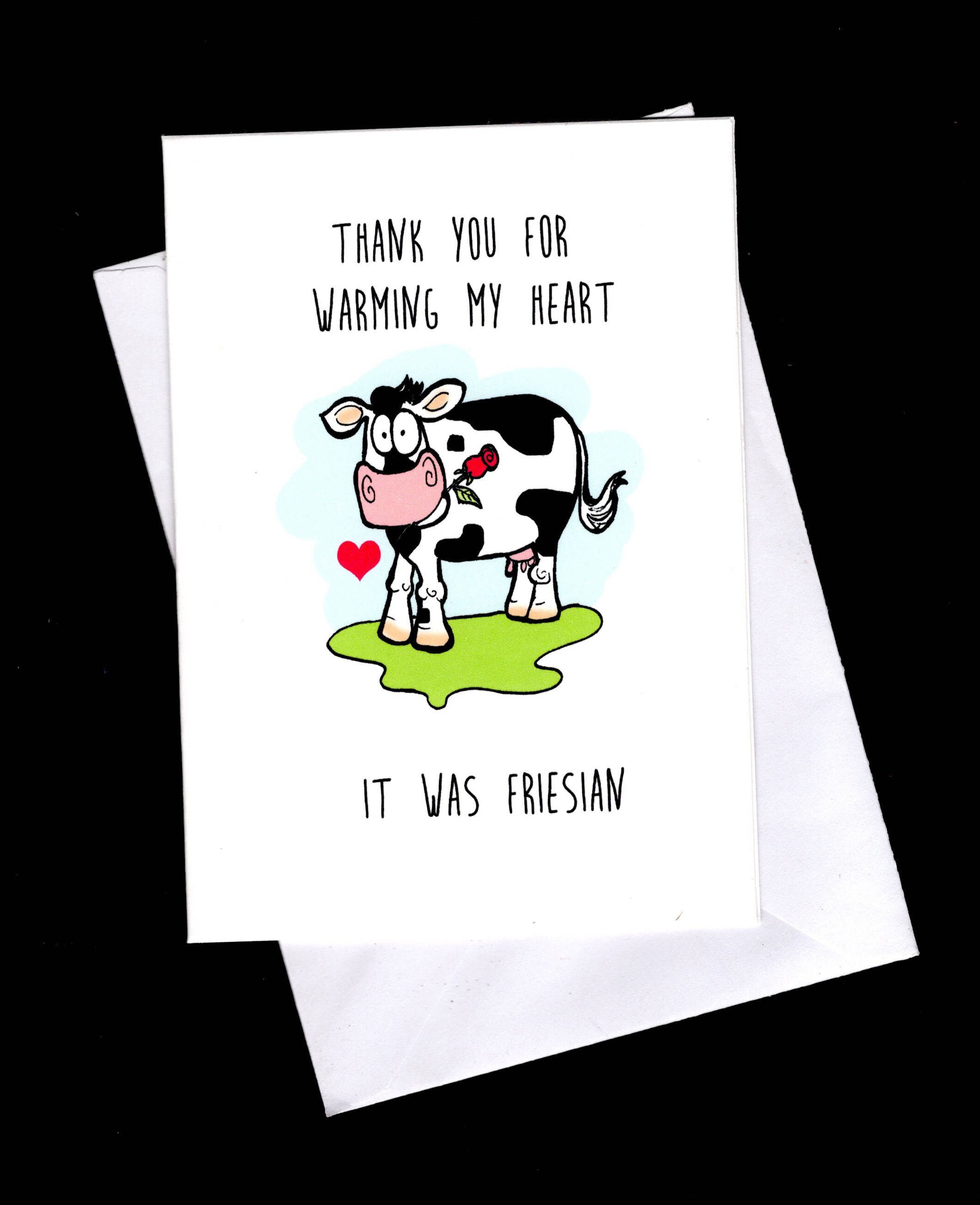 Unavailable listing on etsy Funny Cow card love cardcow card animal card valentine | Etsy