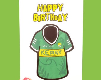 Kerry football birthday card, kerry Jersey, kerry, kerry football, birthday card,the kingdom