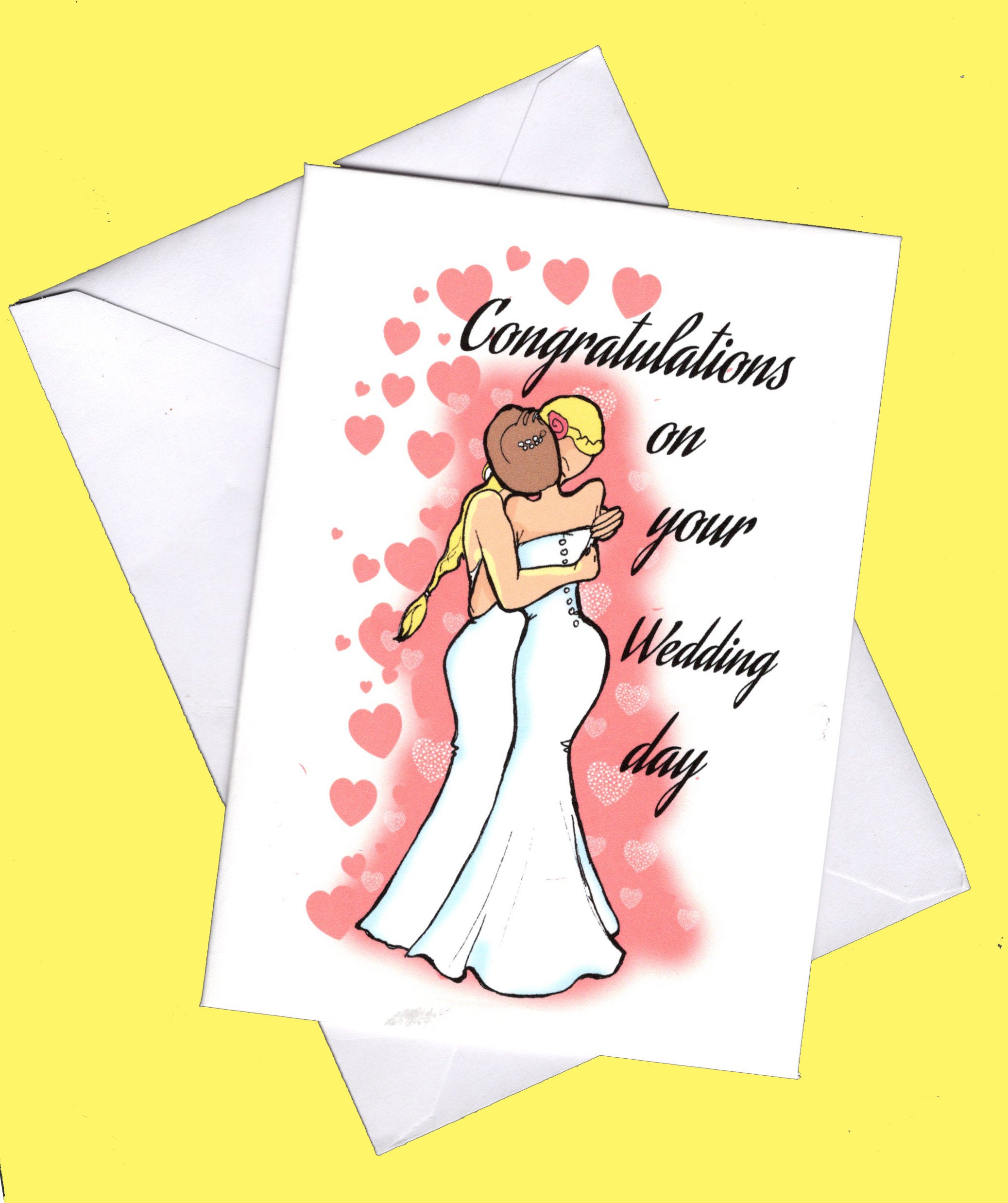 Lesbian Wedding Card Lesbian Wedding Wedding Wedding Card