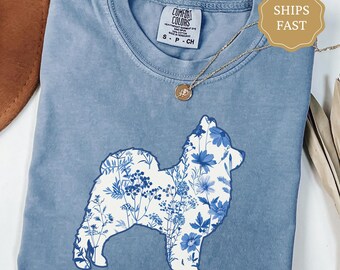 Comfort Colors Toile Pomeranian Shirt, Pomeranian Lover Shirt, Gift for Pomeranian Mama, Dog Mom Shirt, Pomeranian Mom Gift, Boho Dog Shirt