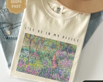 I'll Be In My Office Plants Shirt, Comfort Colors Plant Lover Tee, Gift for Plant Mom, Plant Gift for Gardener, Cottagecore Gardener Tee