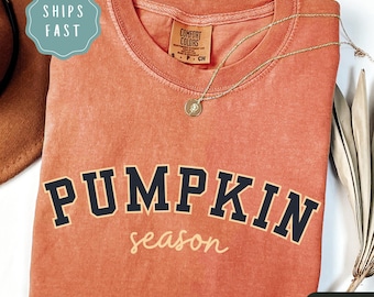 Pumpkin Season Shirt, Pumpkin Patch Shirt, Fall Comfort Colors Tee, Autumn Aesthetic T-Shirt, Cozy Pumpkin Spice Shirt, Fall Vibes Tee