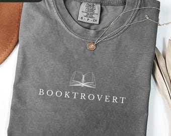 Booktrovert Shirt, Book Lover Comfort Colors Shirt, Gift For Reader, Book Nerd Shirt, Gift For Booklovers, Librarian Shirt, Bookworm Tee