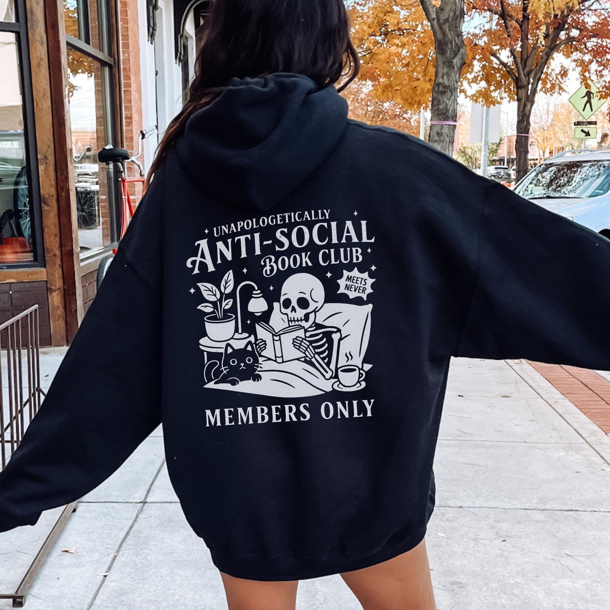 Sweat à Capuche Anti Social Media Club, Imprimé Plage Rétro