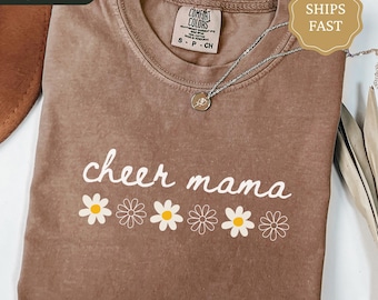 Comfort Colors Cheer Mom Shirt, Floral Cheer Mom Gift, Cheer Mama Tshirt, Cheerleading Mom, Cheer Mama Tee, Cheerleader Mama Shirt