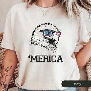 Merica Shirt, 4th of July Shirt, Patriotic Eagle Shirt, Patriot Shirt, USA Comfort Colors Shirt, Usa Shirt, Independence Day Tee, Usa Tshirt