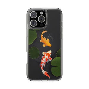 Koi Fish Clear Phone Case, Elegant Shell, Nature Lover Gift, Eco-Friendly Accessory, Summer Vibe, Phone Protection