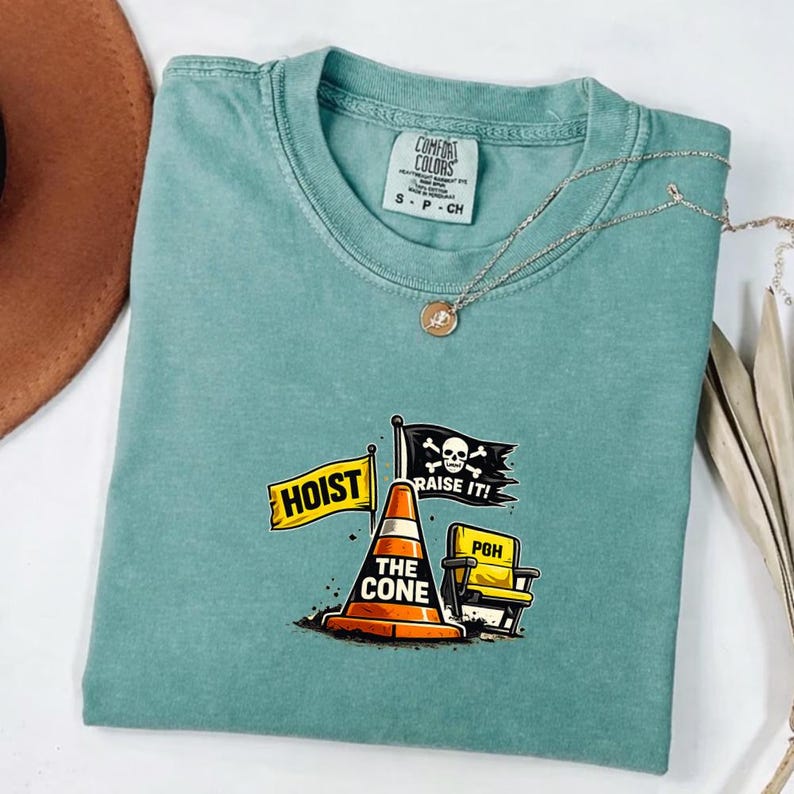 Hoist The Cone PNG: Funny Pittsburgh Baseball Yinzer Humor PNG Black And Gold Fan Meme Design (Digital Download) image 8