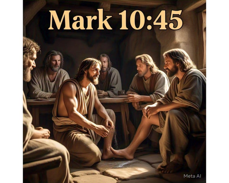 Mark 10:45 Png Design, Servant Leader Digital Design, Bible Verse Png ...