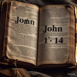 John 1:14 Design, Bible Verse Design For Shirt, PNG Shirt Design, Easter Png Sticker, Christian Gift Idea, Digital Religious Png