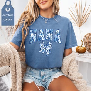 Toile Nana Shirt, Comfort Colors Grandma Tshirt, New Nana Crewneck, Floral Mother Day Gift, Pregnancy Announcement, New Nana Grandmother Tee
