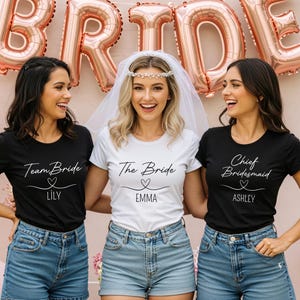 Bachelorette Party Shirts, Bride Gift Team Bride Shirt, Hen Party Wedding Party Tshirt, Personalised Hen Party T Shirts, Bridal Party Shirts