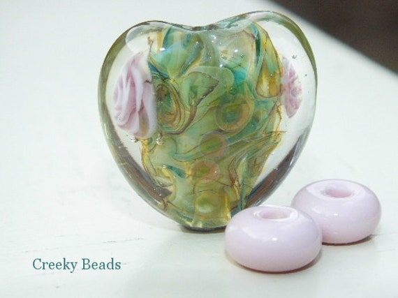 Handmade Lampwork Focal bead /'Cornflower!/' Creeky Beads SRA