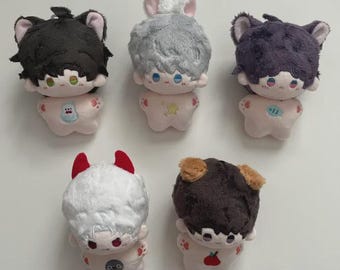 Love and Deepspace 5 cm / 5 in Chibi Plushie Animal Plush Doll Keychain - Zayne Xavier Rafayel Sylus Caleb