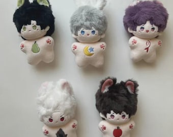 Love and Deepspace 5 in Chibi Plushie Animal Plush Doll Keychain - Zayne Xavier Rafayel Sylus Caleb