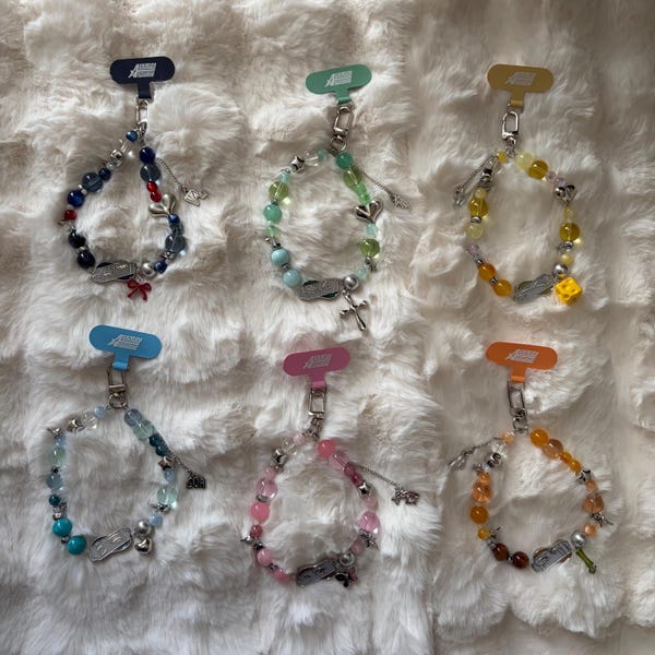 Alien Stage Official Rabbit Bunny Series Beaded Phone Charm Strap | ALNST Ivan Till Mizi Sua Luka Hyuna