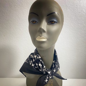90s goth skull cross bones bandana, vintage unisex halloween scarf accessory head cover chemo cap