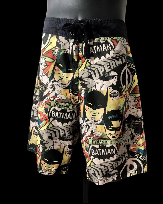 batman board short, superman, flash mens vintage … - image 3