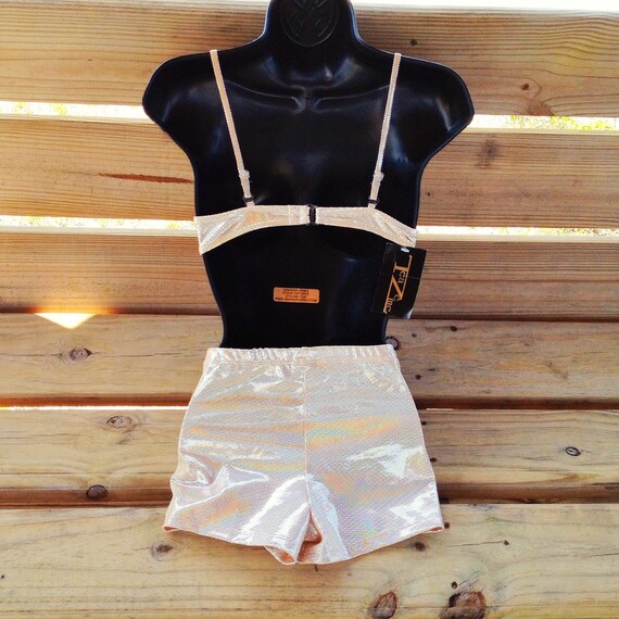 80s hologram boy short bikini, womens vintage vac… - image 3