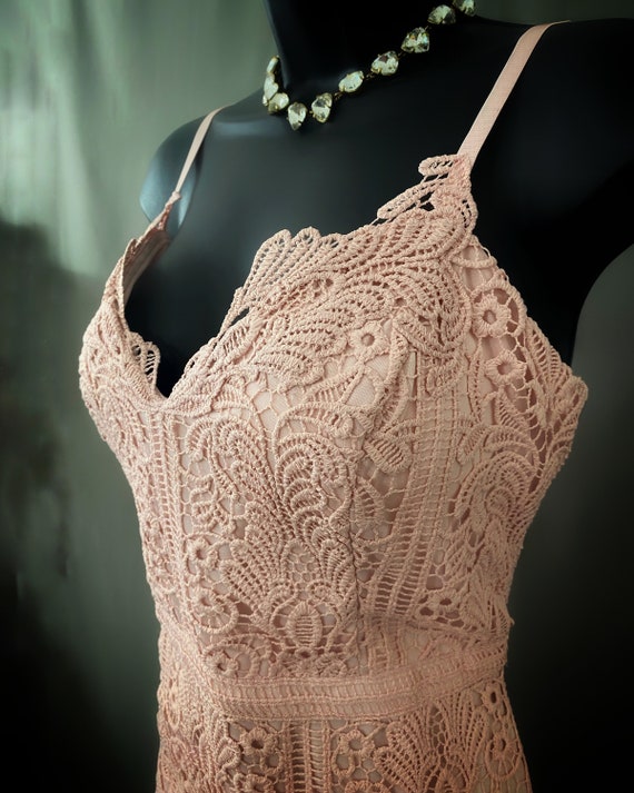 dusty rose pink lace cocktail dress nwt, sleevele… - image 6