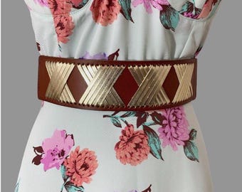 Boucle De Ceinture S0WMD Mesdames Vintage ceinture large élastique